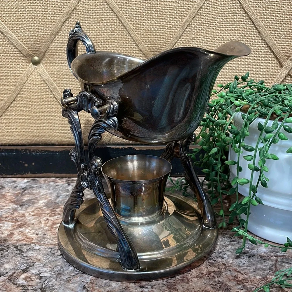 Vintage FB Rogers gravy boat w/warmer - Picture 4 of 11